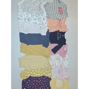Baby Girl Clothes Bodysuits Lot 0-3M 15 Pc Long Sleeve, Short Sleeve